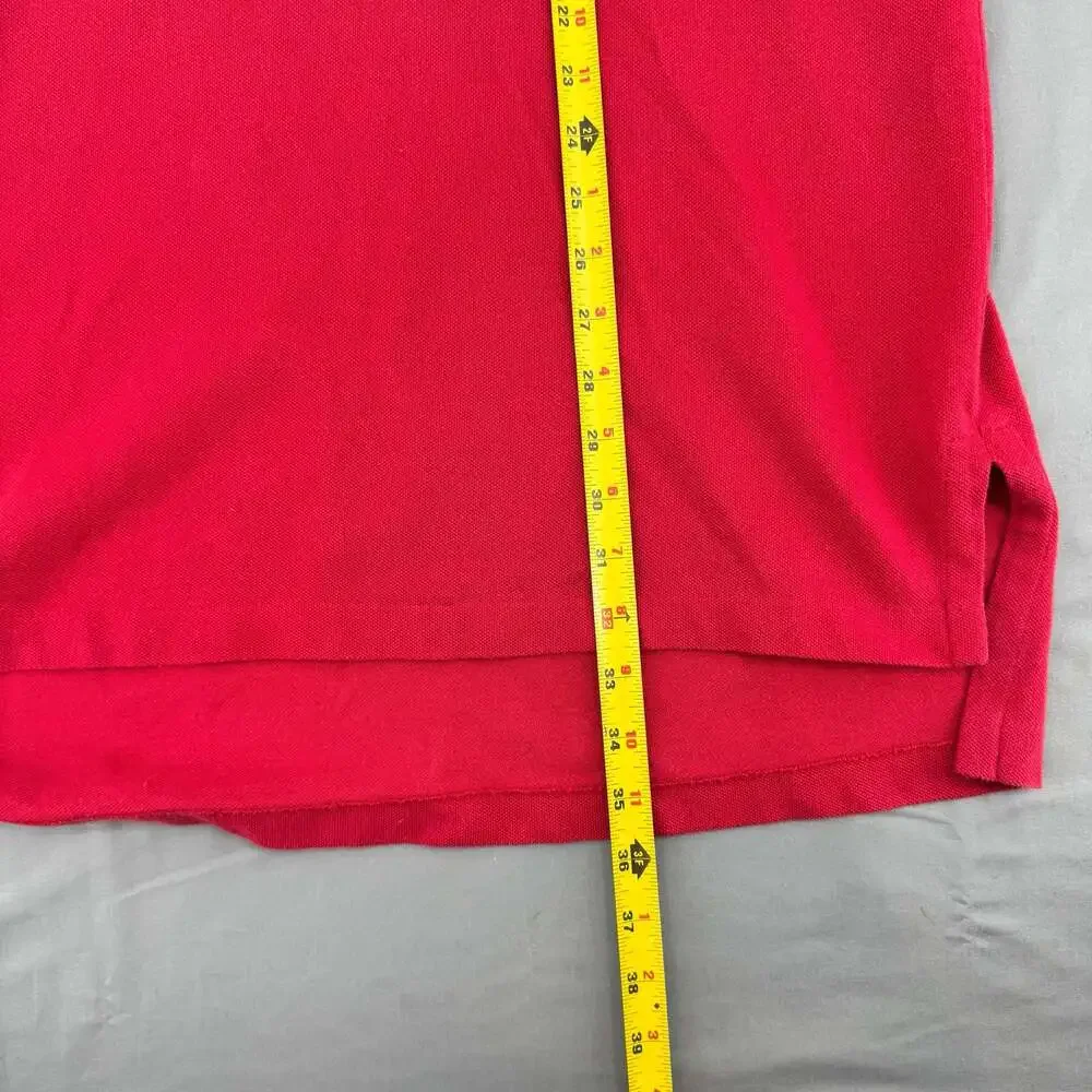 Vintage 90s Polo Ralph Lauren XL Red Polo Shirt USA Made Navy Pony 100% Cotton